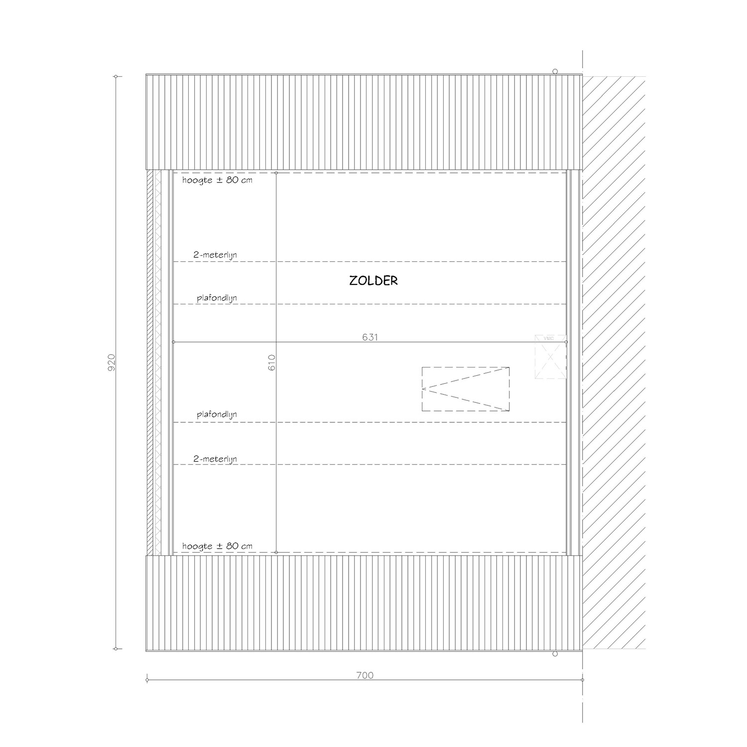 Sibomat inspiratiewoning grondplan T6 zolder