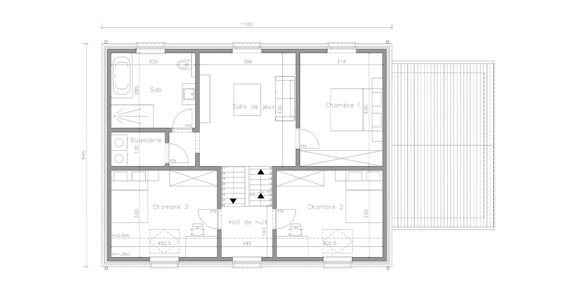 Sibomat T33 plan de maison étage