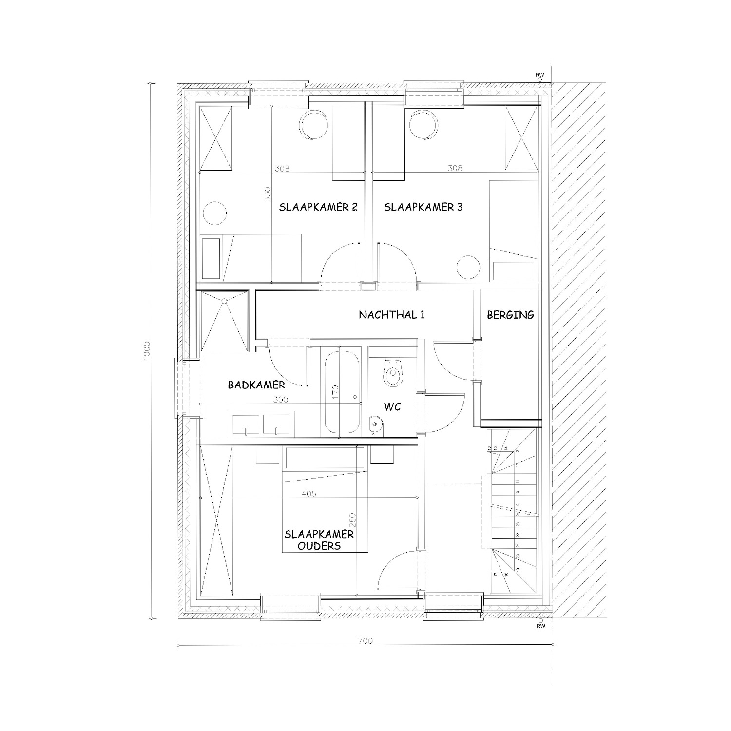 Sibomat inspiratiewoning grondplan C18 verdiep