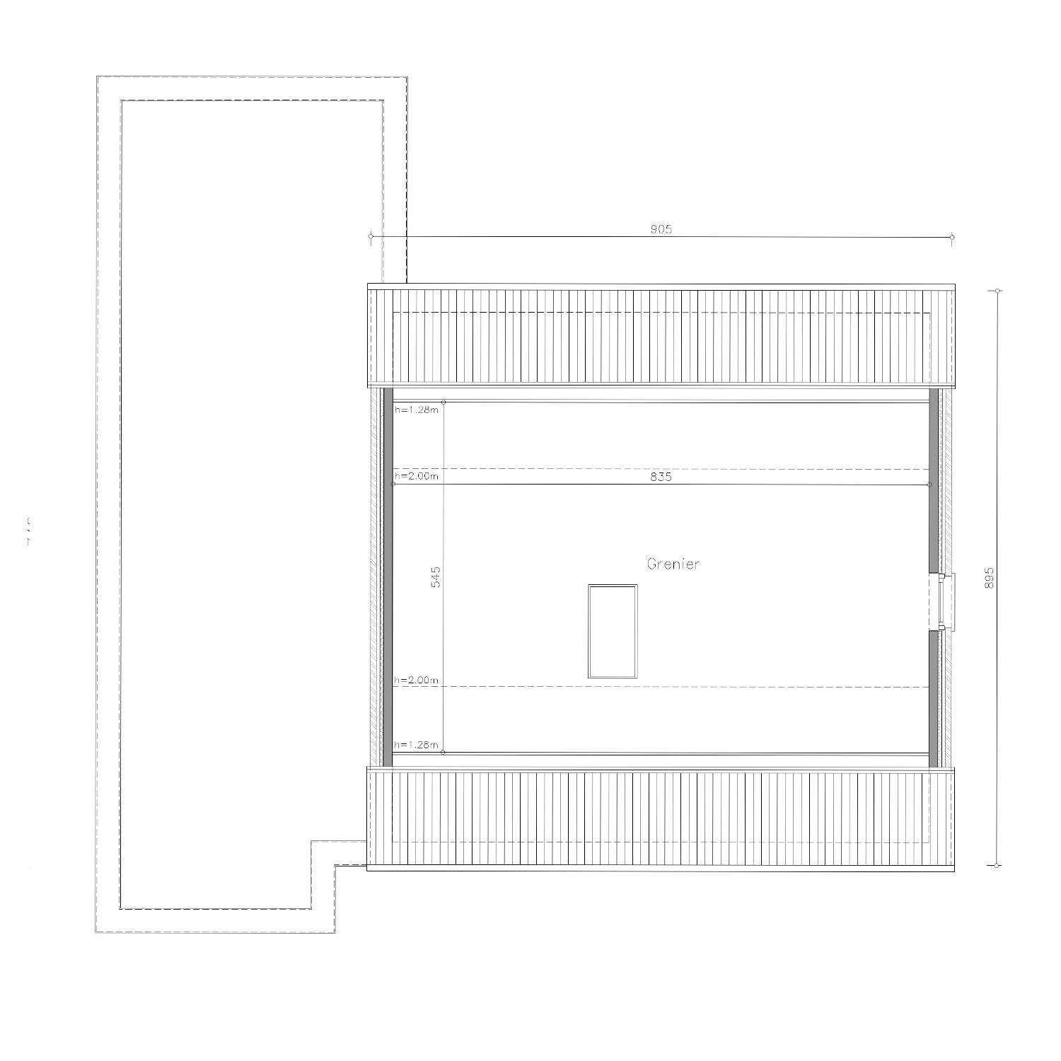 Sibomat T26W plan de maison grenier