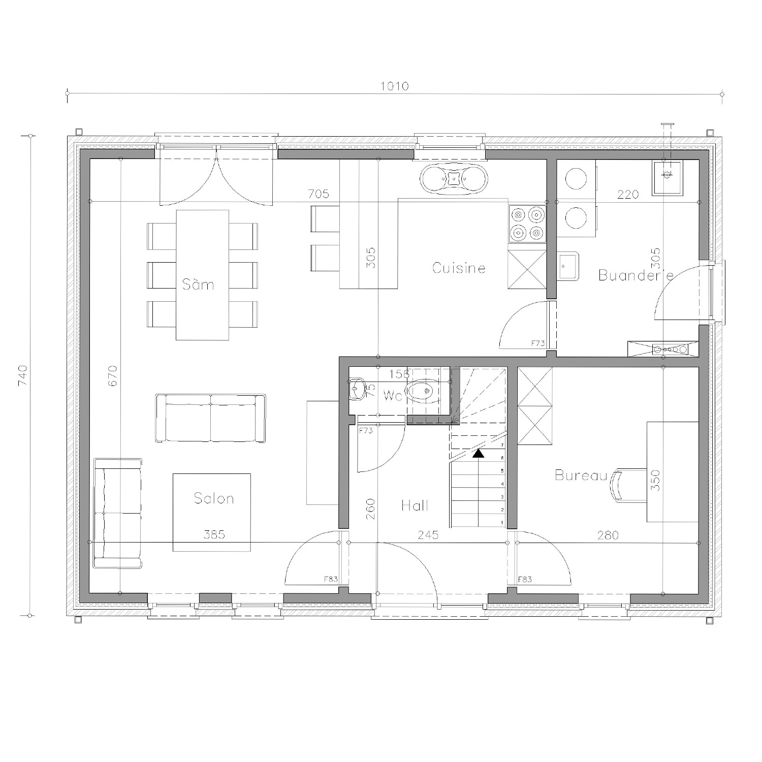 Sibomat T7 plan de maison