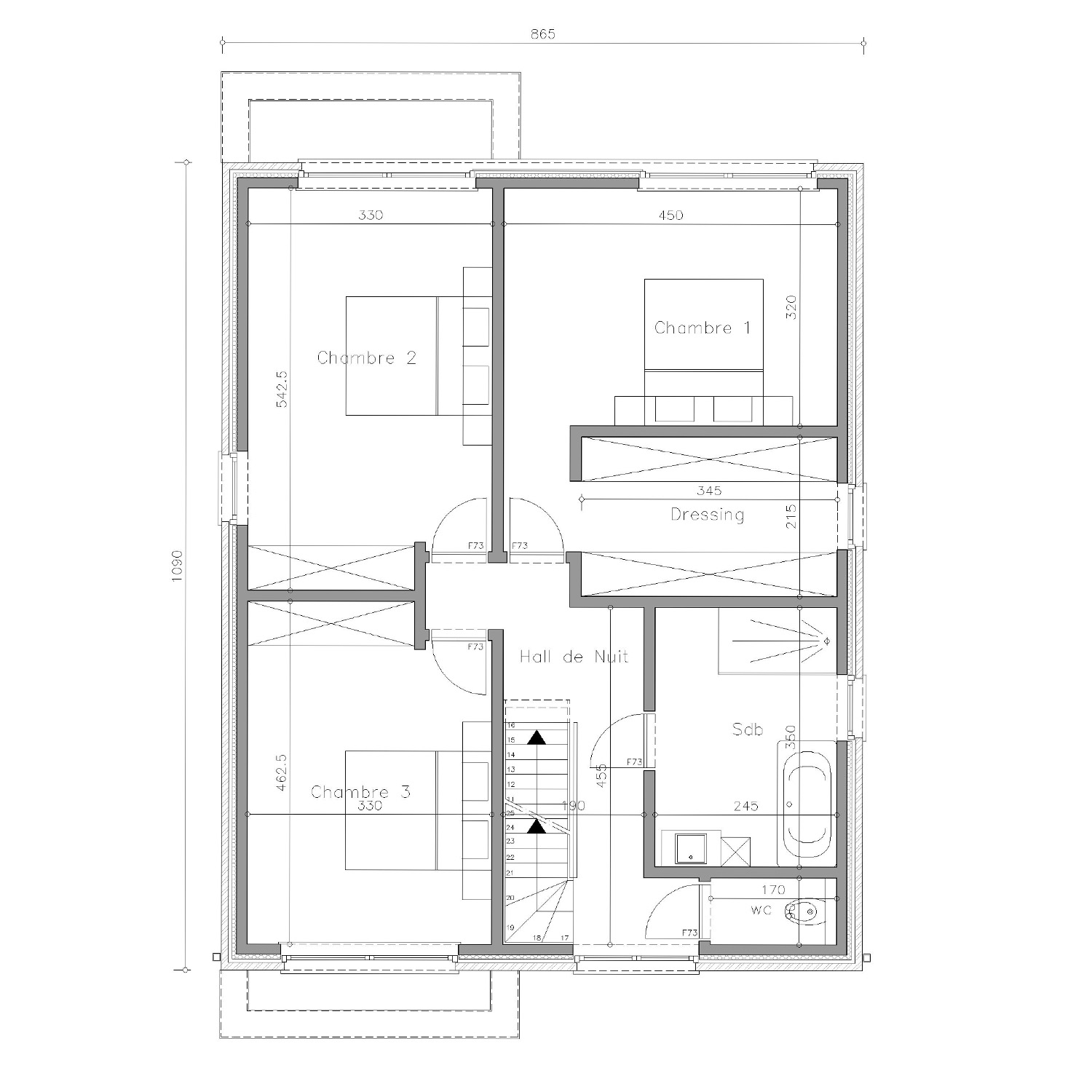 Sibomat T27 plan de maison étage