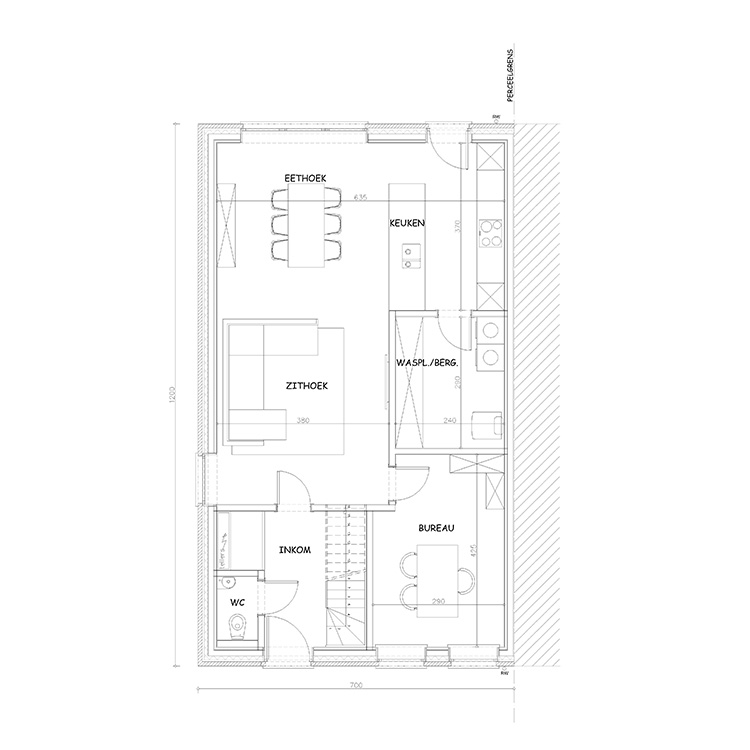 Sibomat inspiratiewoning grondplan C17 gelijkvloers