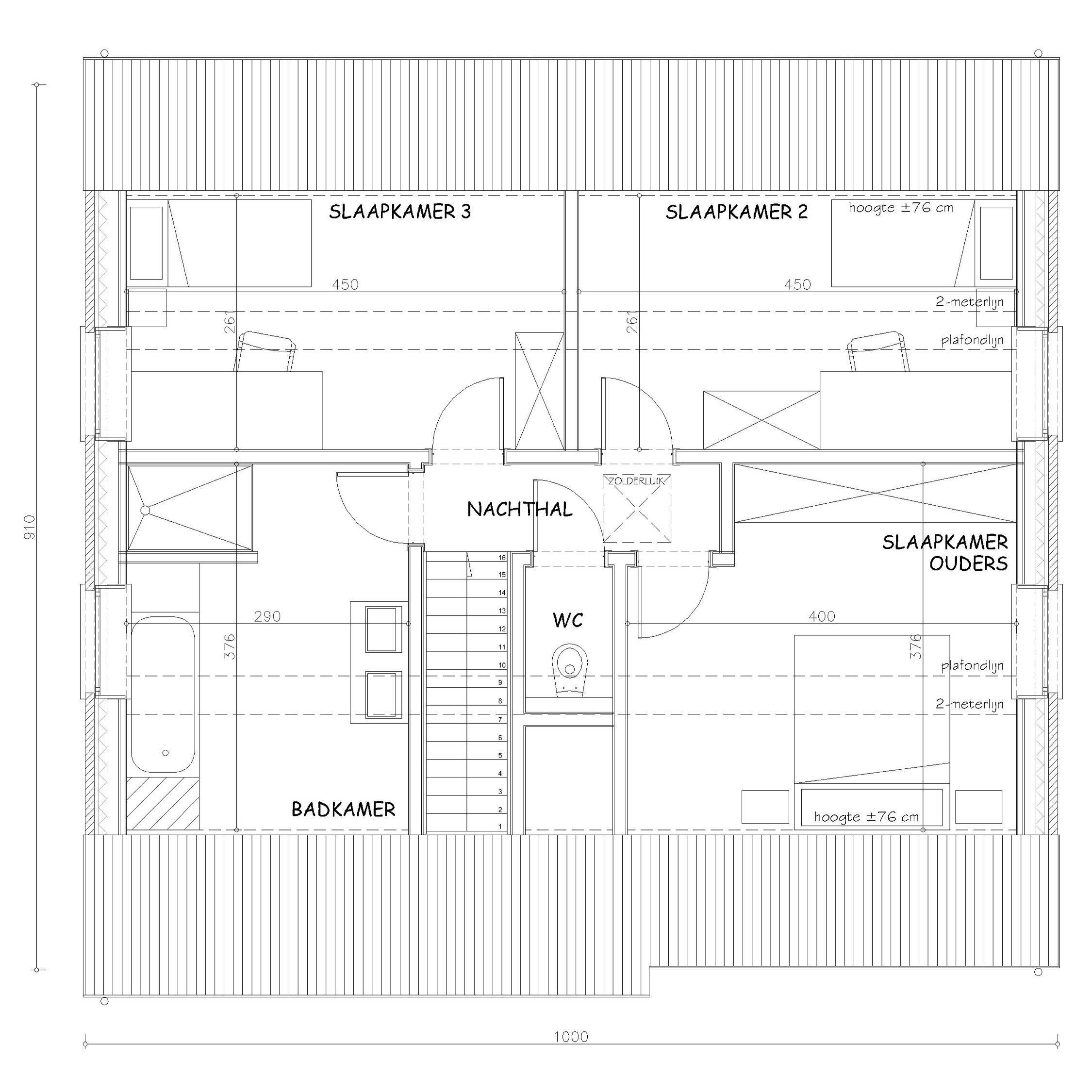 Sibomat inspiratiewoning grondplan T4 verdiep