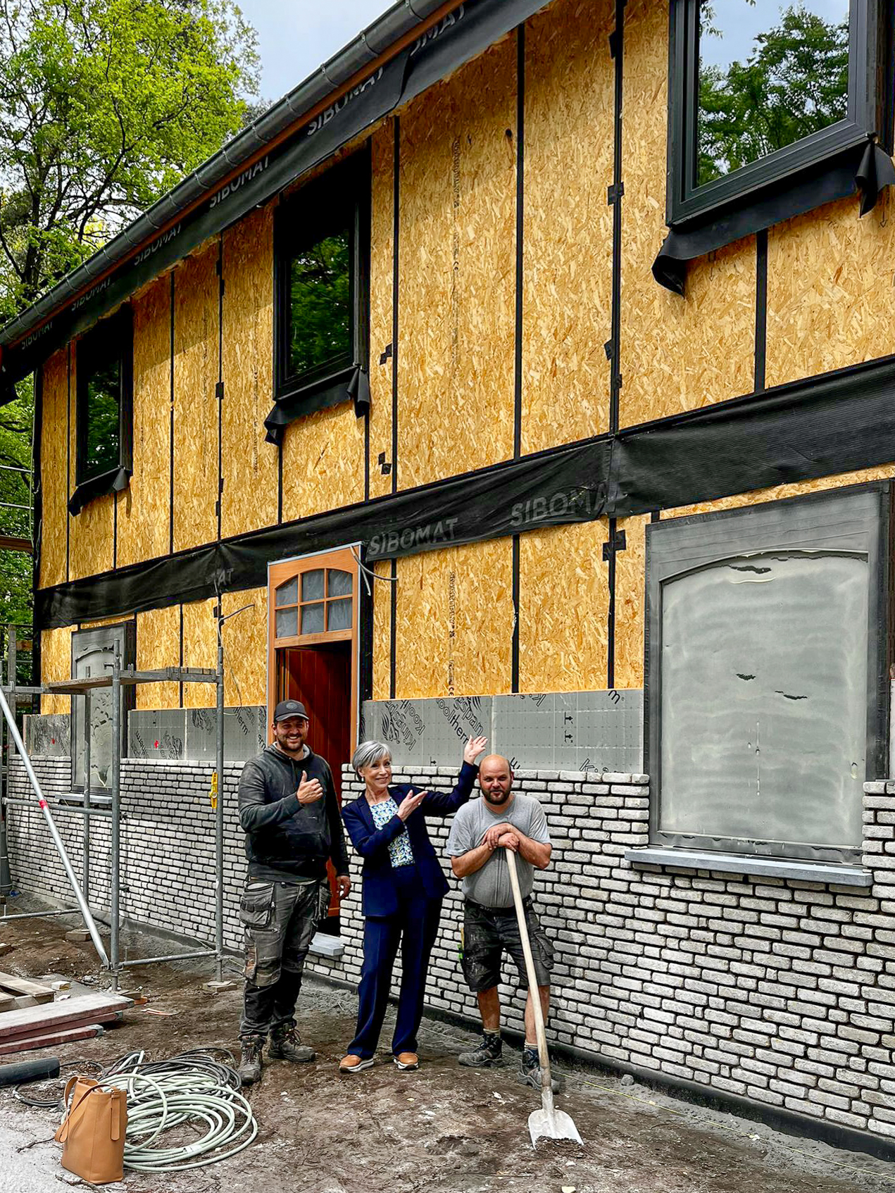 bouwerhaal Greet Rouffaer met Sibomat