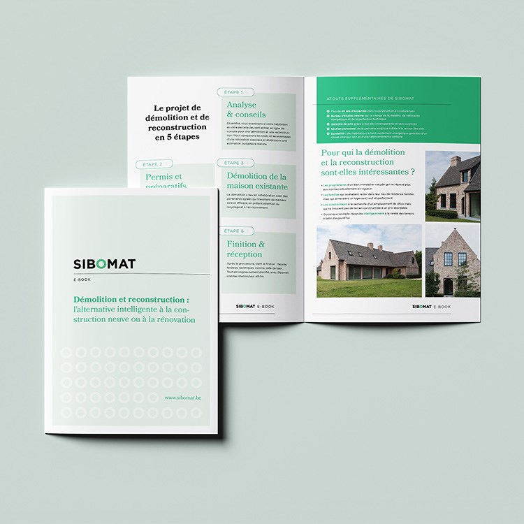 Brochure Demolition Reconstruction Mockup