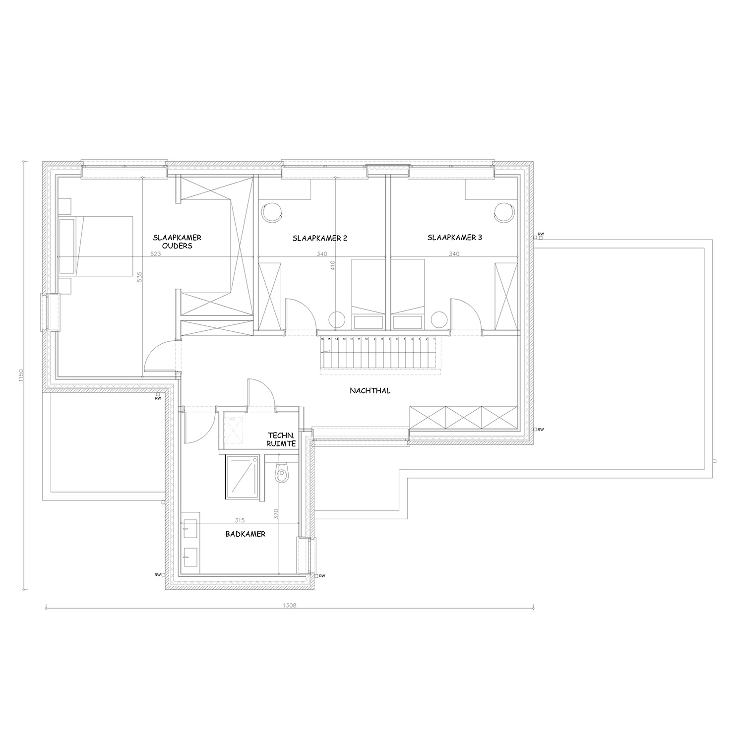 Sibomat inspiratiewoning grondplan Q19 verdiep