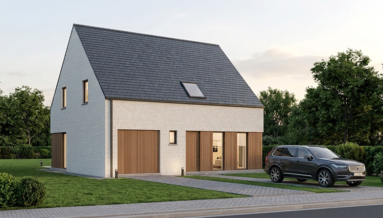 Voorbeeldwoning in open bebouwing voor project Kapellenberg in Kortenaken