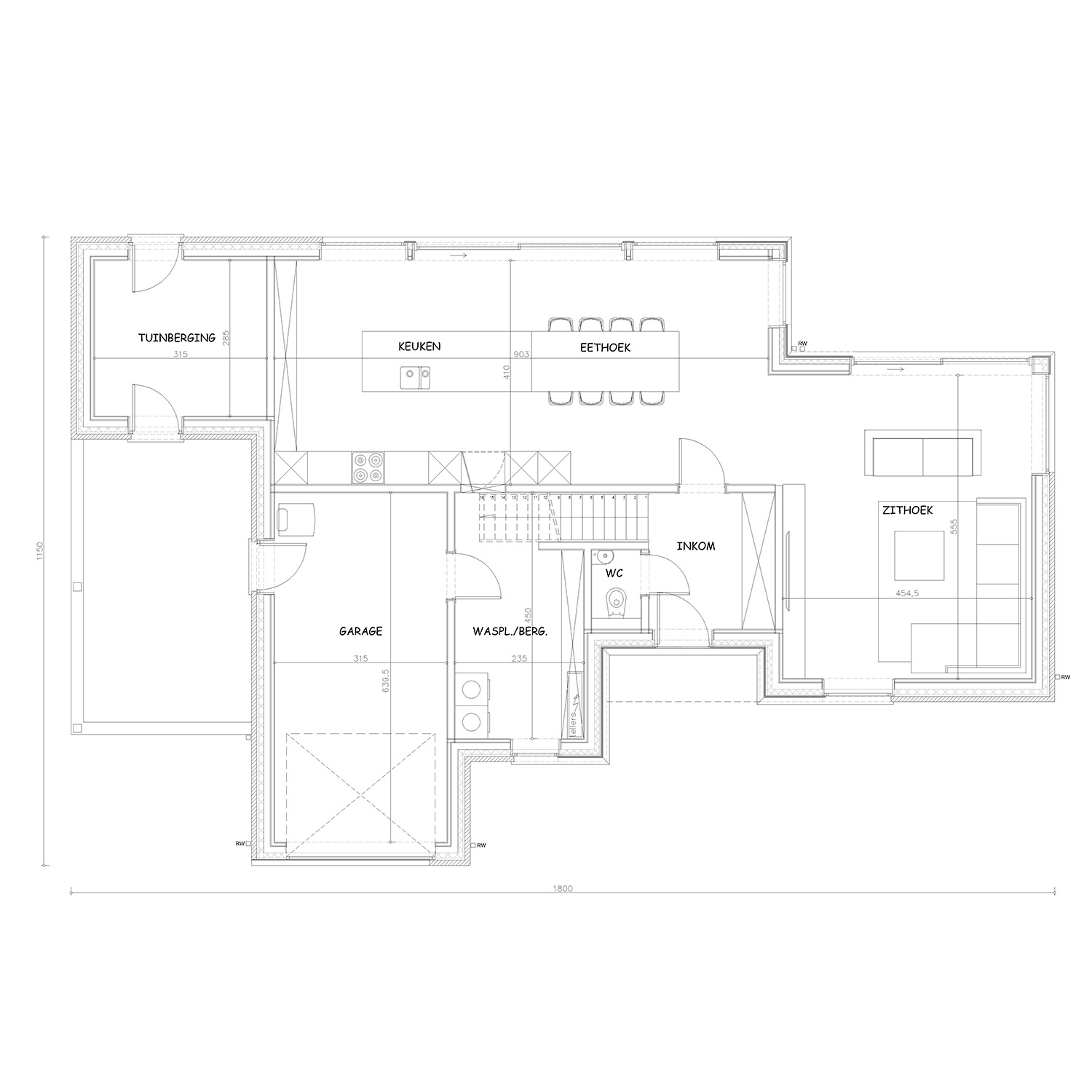 Sibomat inspiratiewoning grondplan Q19 gelijkvloers