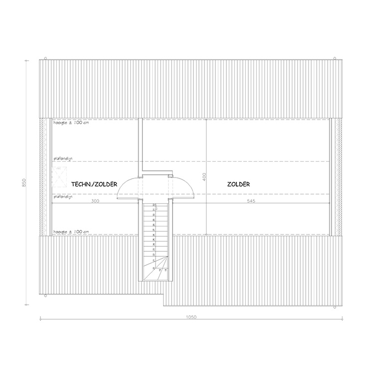 Sibomat inspiratiewoning grondplan C16 zolder