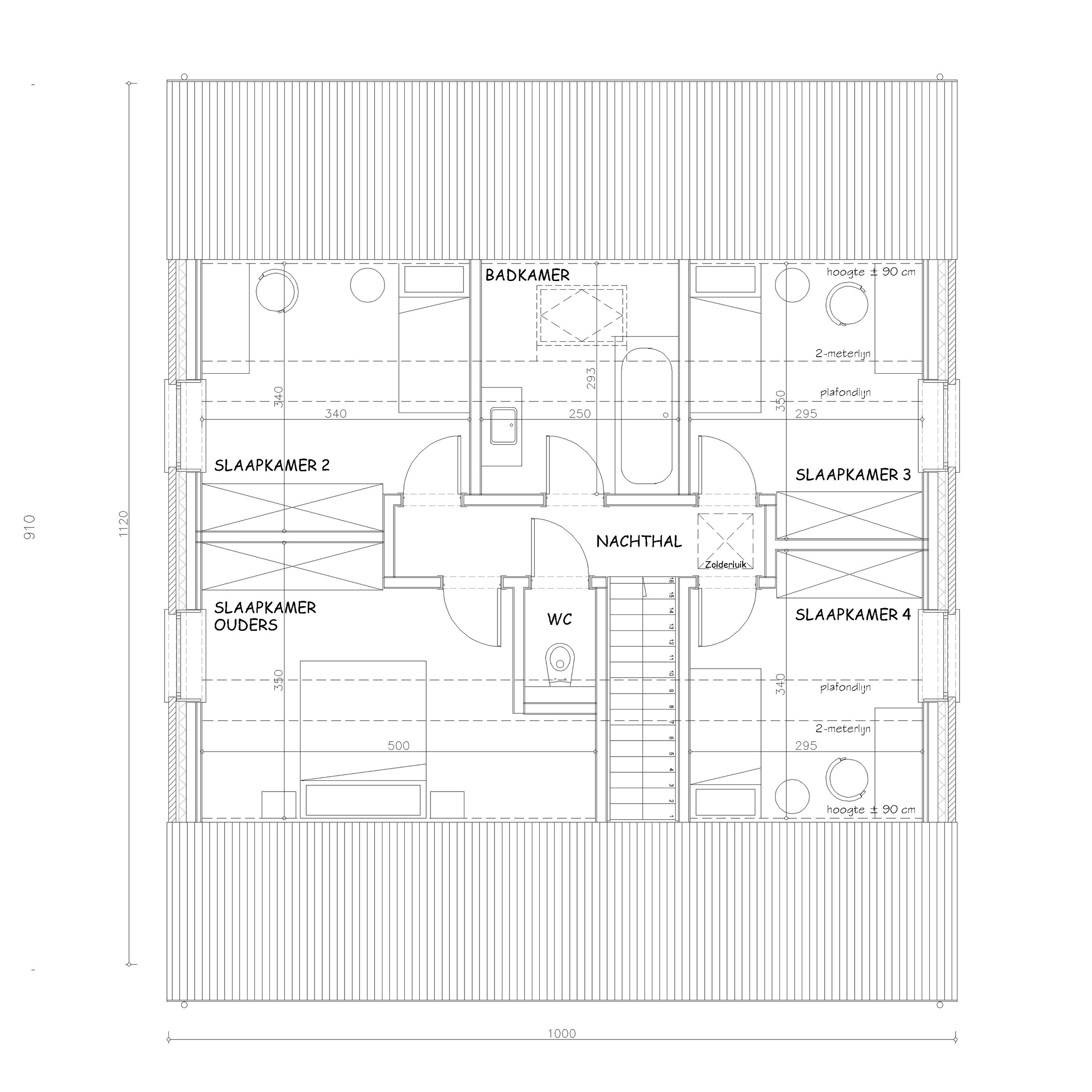 Sibomat inspiratiewoning grondplan T10 verdiep