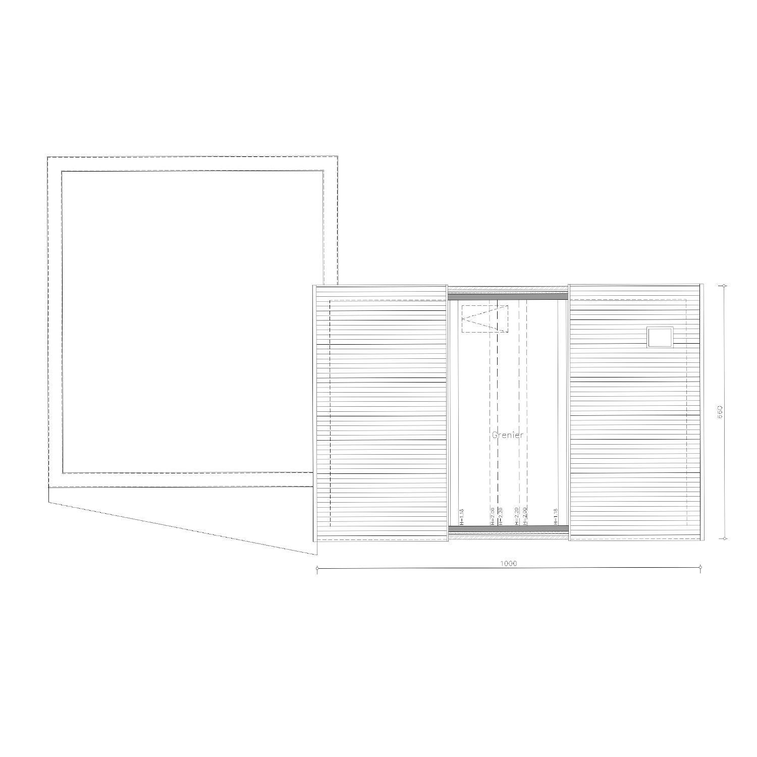 Sibomat T8 plan de maison grenier