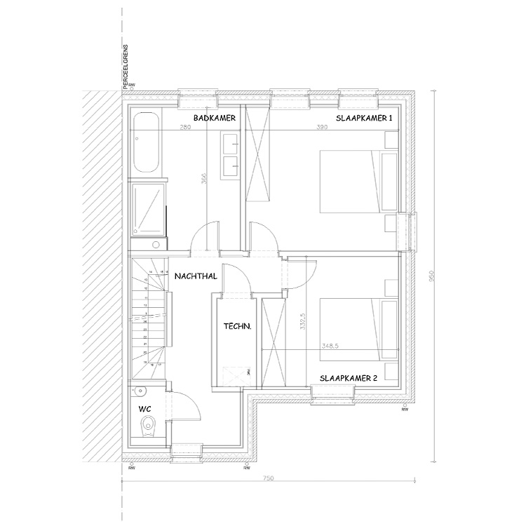 Sibomat inspiratiewoning grondplan C15 verdiep