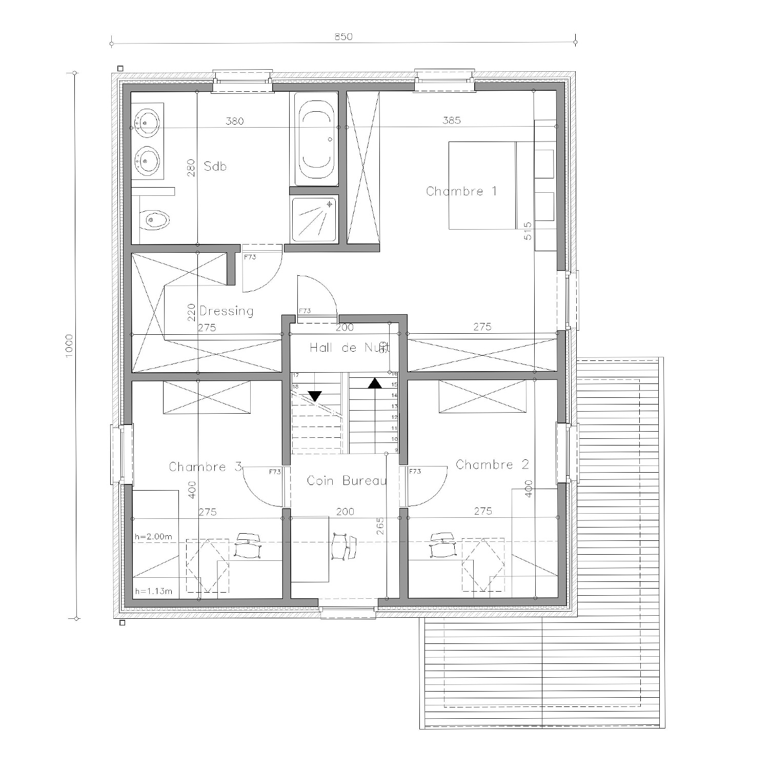 Sibomat T34 plan de maison étage