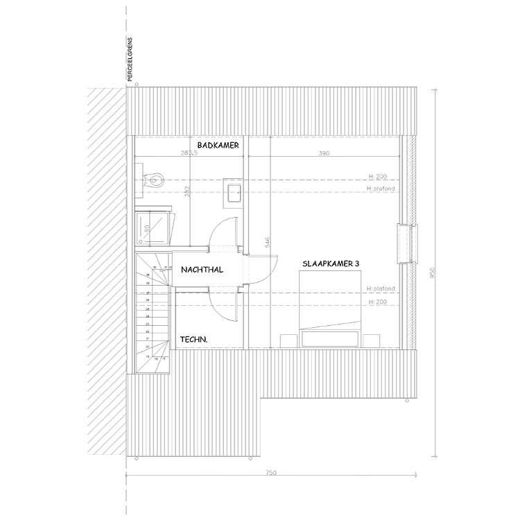 Sibomat inspiratiewoning grondplan C15 zolder