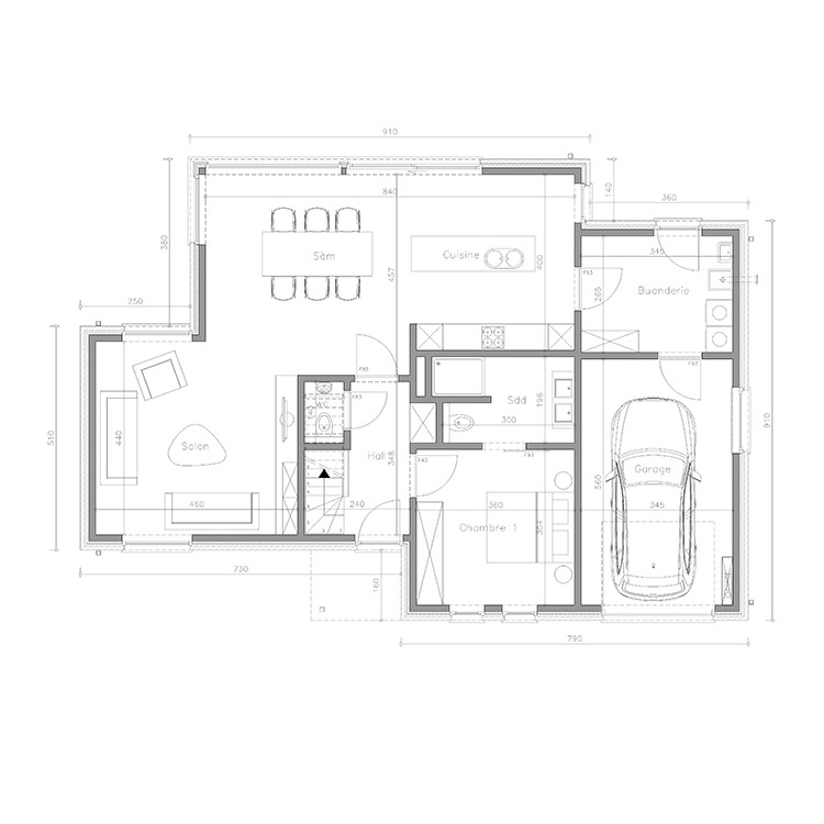 Sibomat Q13W plan de maison